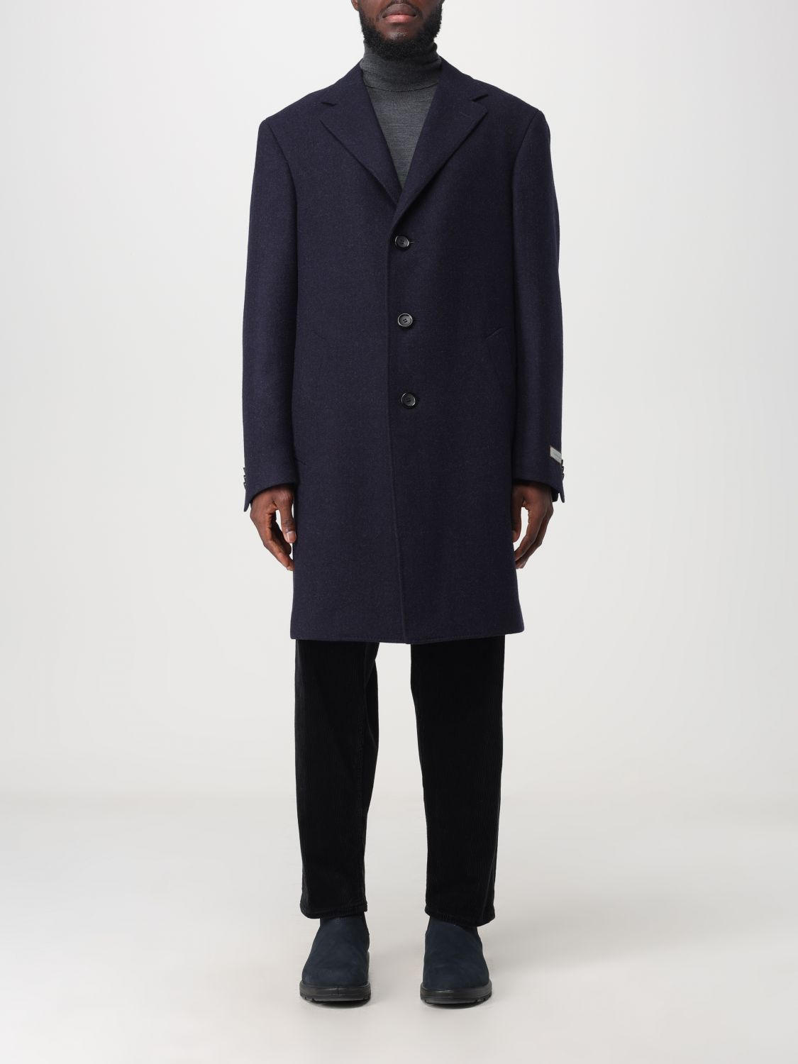 Canali Coat CANALI Men colour Blue