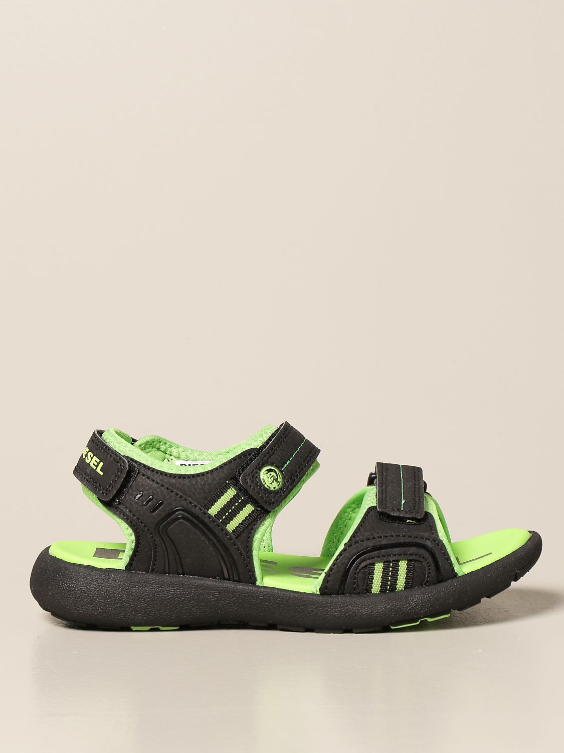 Diesel Diesel sandal with hook and loop straps