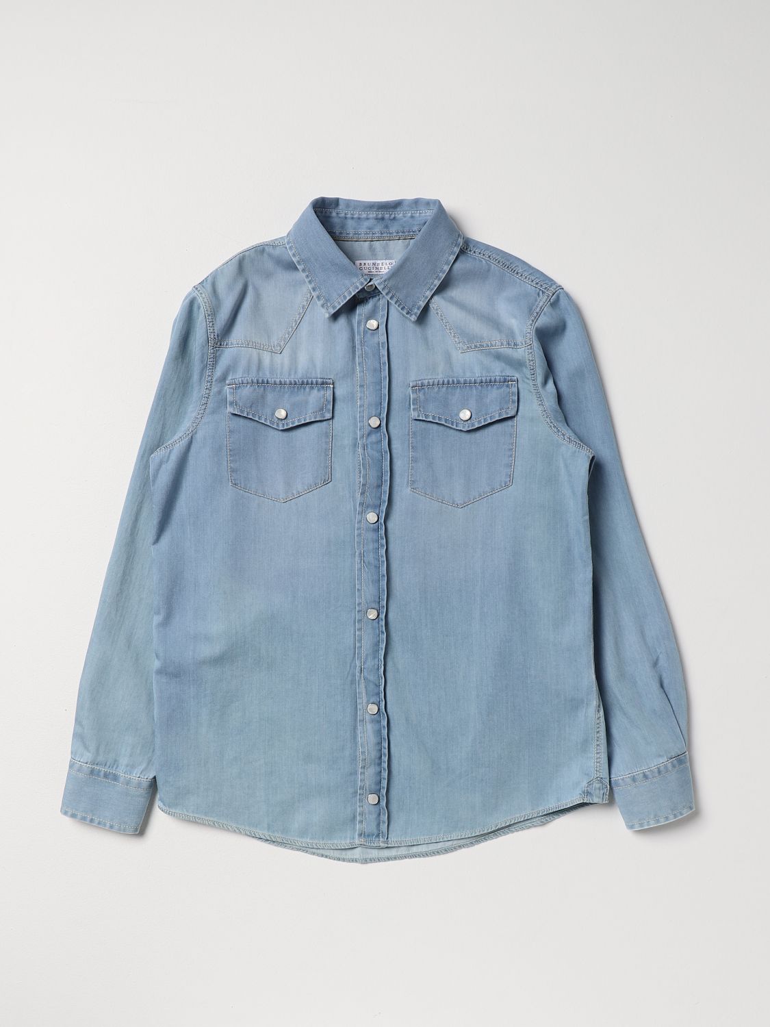 Brunello Cucinelli Shirt BRUNELLO CUCINELLI Kids colour Denim