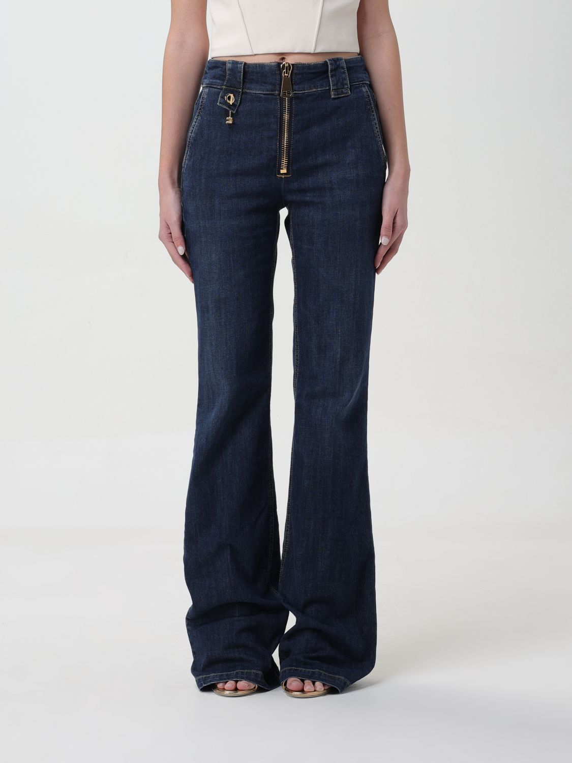 Elisabetta Franchi Jeans ELISABETTA FRANCHI Woman colour Denim