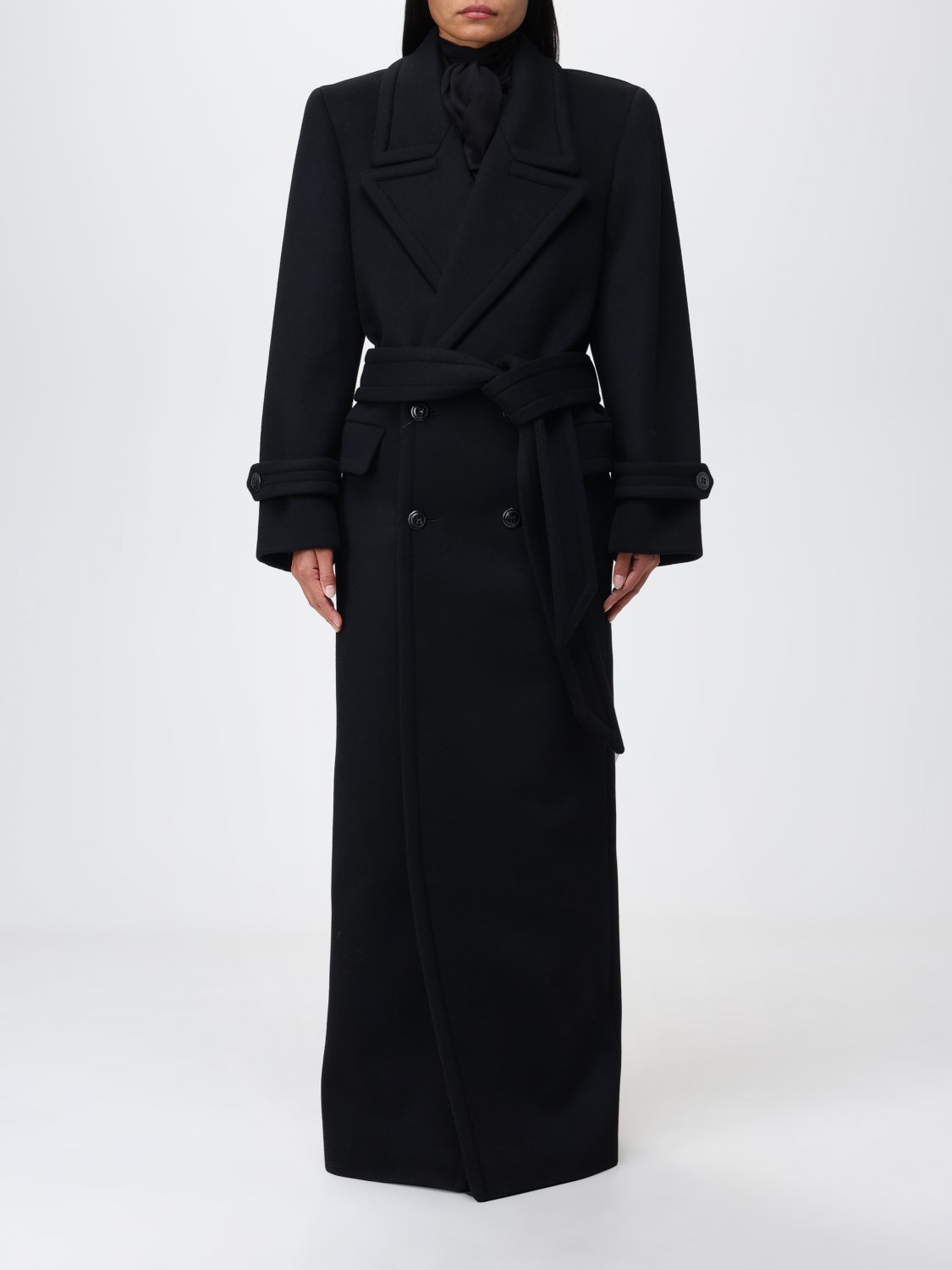 Saint Laurent Coat SAINT LAURENT Woman colour Black