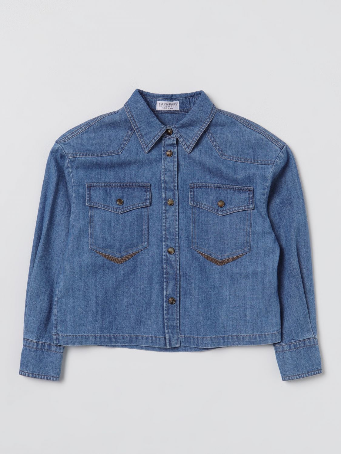 Brunello Cucinelli Shirt BRUNELLO CUCINELLI Kids colour Denim