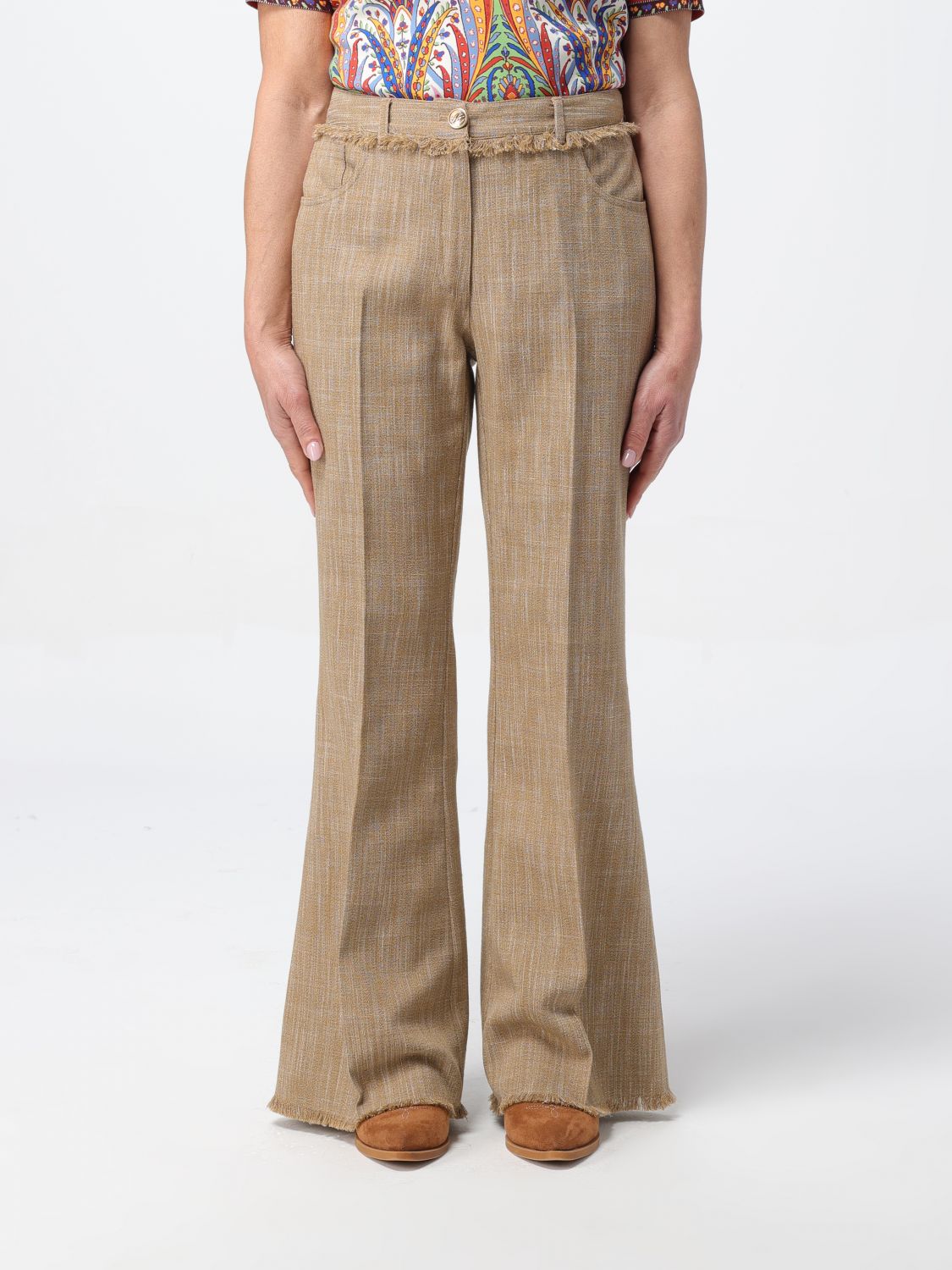 Etro Trousers ETRO Woman colour Beige