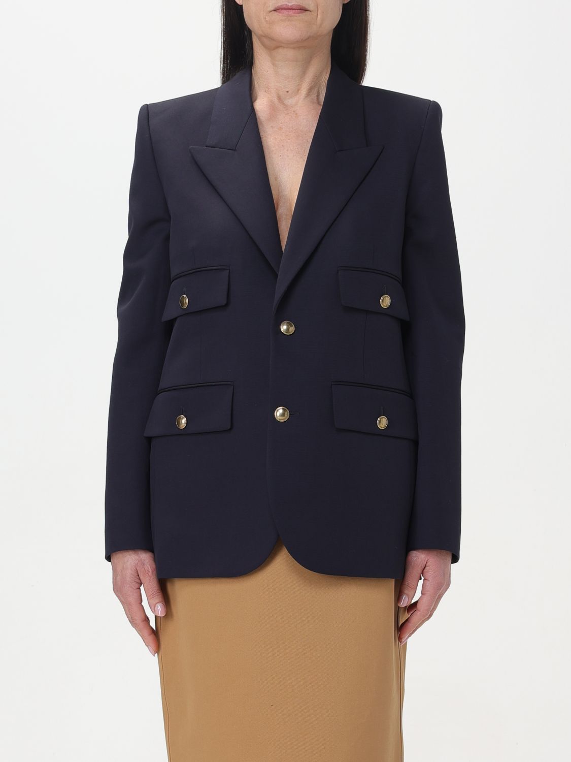 Saint Laurent Blazer SAINT LAURENT Woman colour Marine