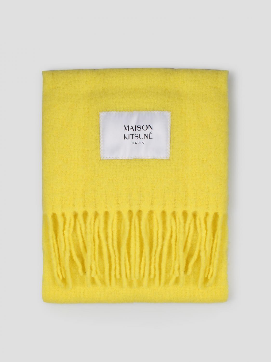 Maison Kitsuné Scarf MAISON KITSUNÉ Men color Lemon