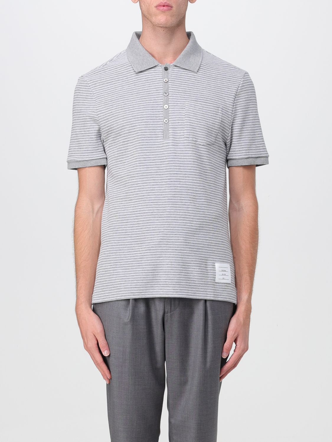 Thom Browne Polo Shirt THOM BROWNE Men colour Grey