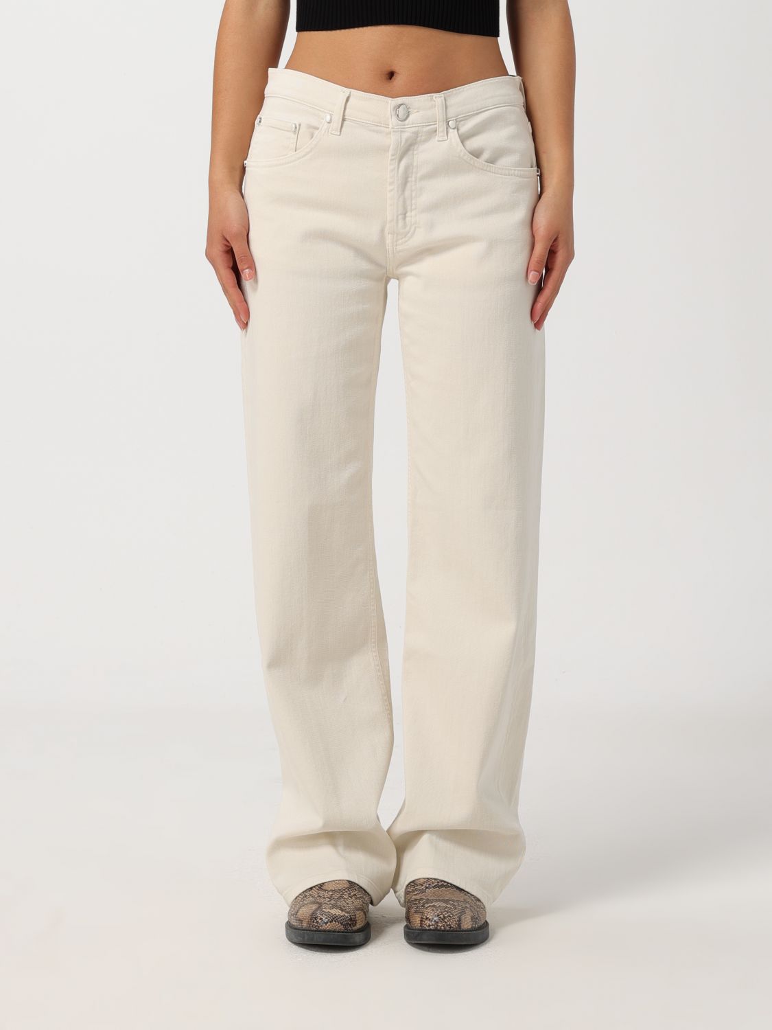 Dondup Trousers DONDUP Woman colour Butter