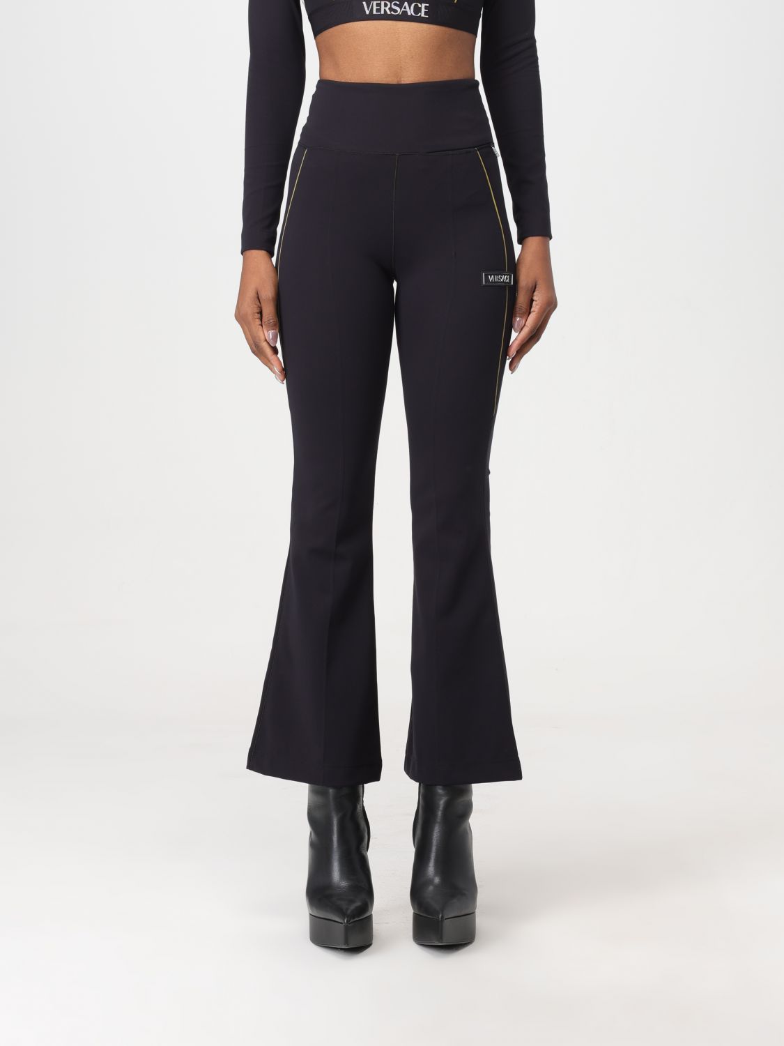 Versace Trousers VERSACE Woman colour Black