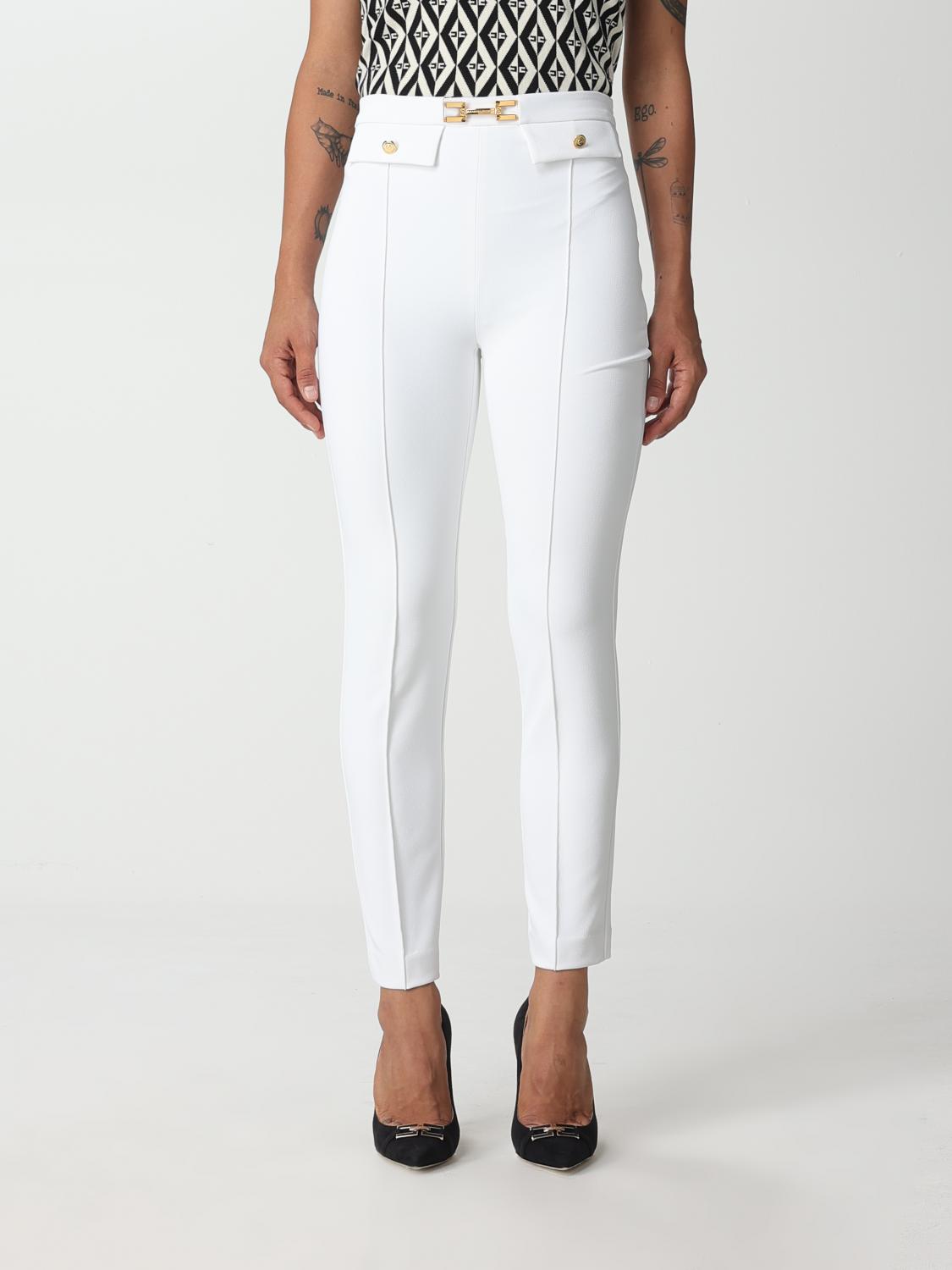 Elisabetta Franchi Trousers ELISABETTA FRANCHI Woman colour Ivory