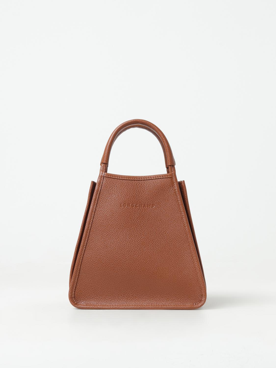  Longchamp Le Foulonné bag in grained leather with shoulder strap