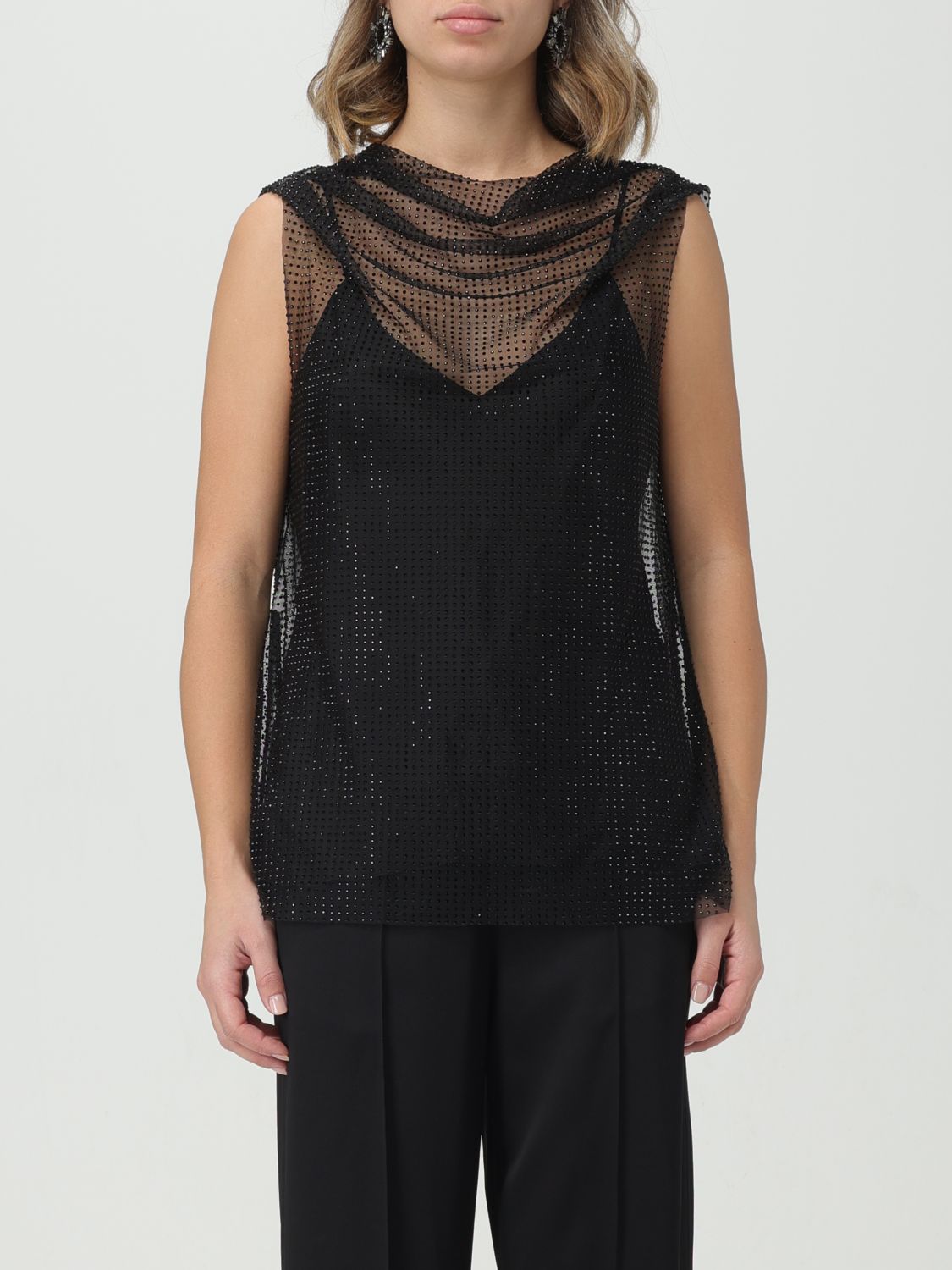 Philosophy Di Lorenzo Serafini Top PHILOSOPHY DI LORENZO SERAFINI Woman colour Black