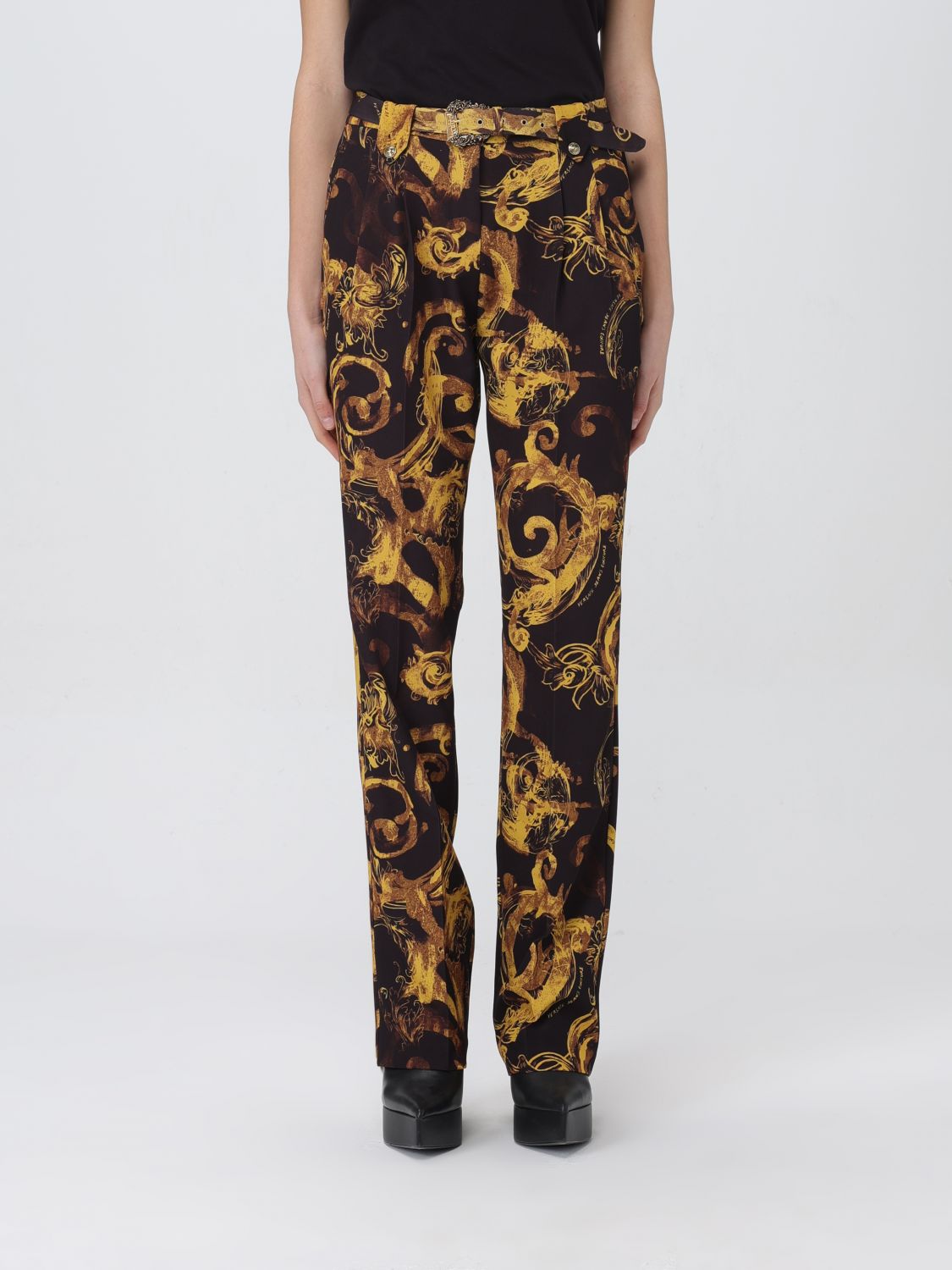 Versace Jeans Couture Trousers VERSACE JEANS COUTURE Woman colour Black