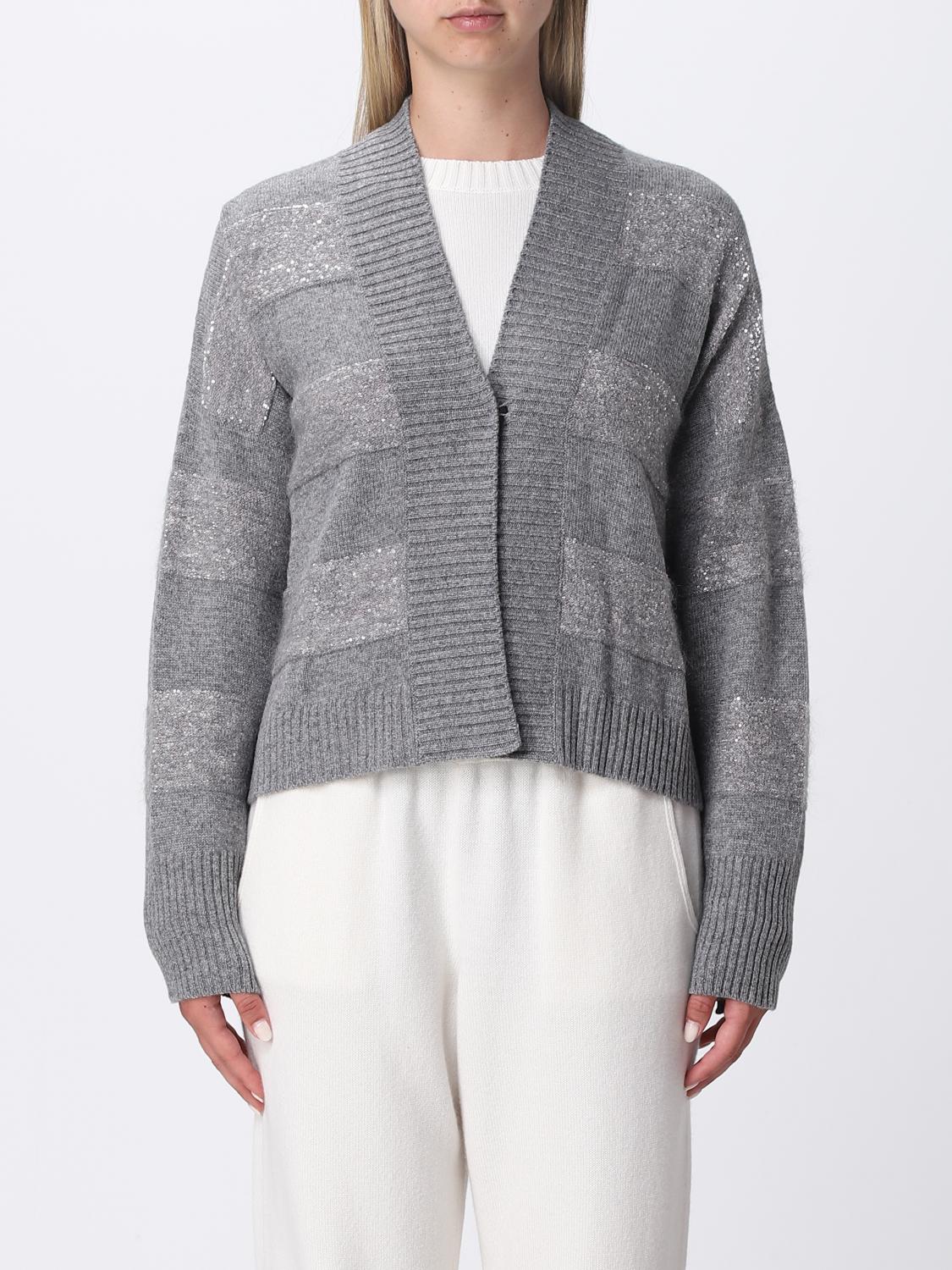 Brunello Cucinelli Cardigan BRUNELLO CUCINELLI Woman colour Grey