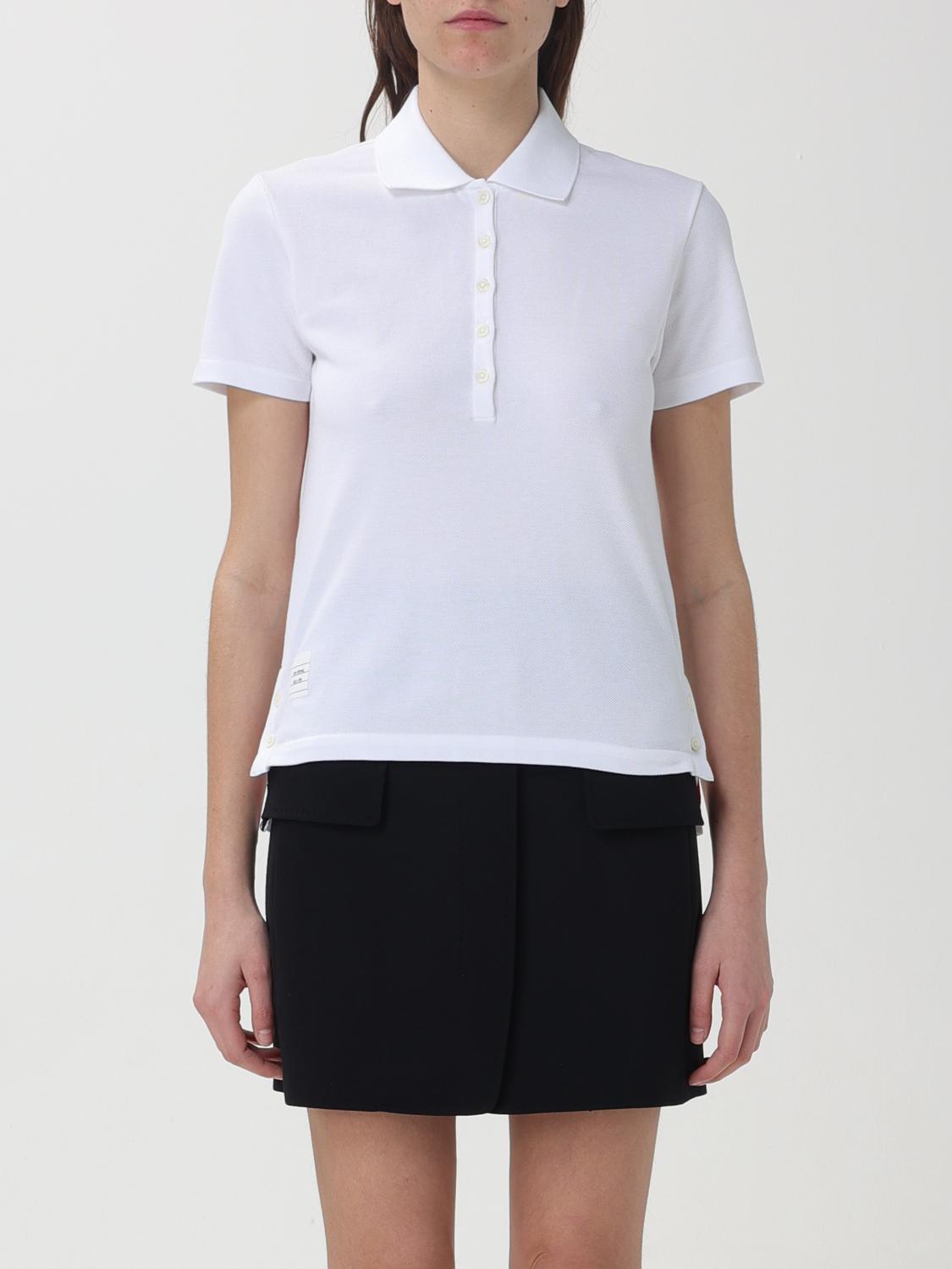 Thom Browne Polo Shirt THOM BROWNE Woman colour White