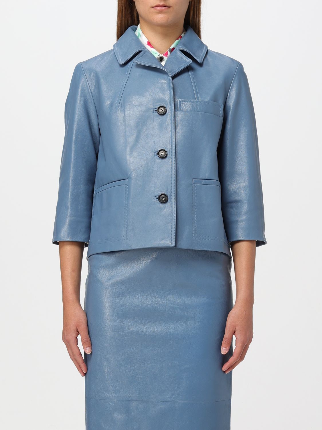 Marni Jacket MARNI Woman colour Gnawed Blue