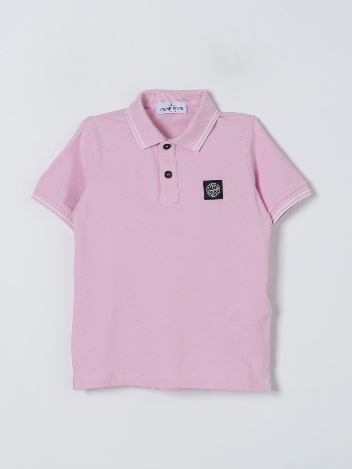 Stone Island Junior Polo Shirt STONE ISLAND JUNIOR Kids colour Pink