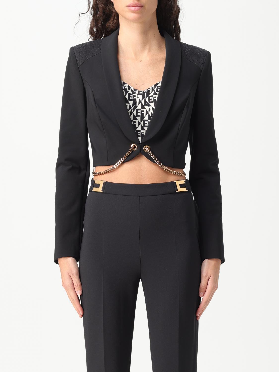 Elisabetta Franchi Blazer ELISABETTA FRANCHI Woman colour Black