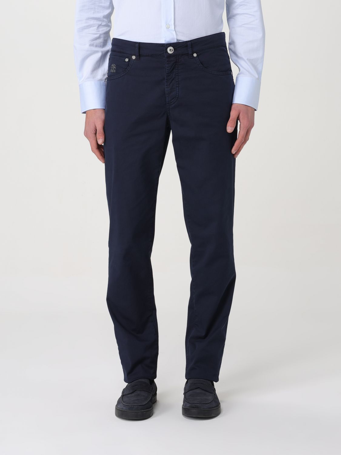 Brunello Cucinelli Trousers BRUNELLO CUCINELLI Men colour Blue