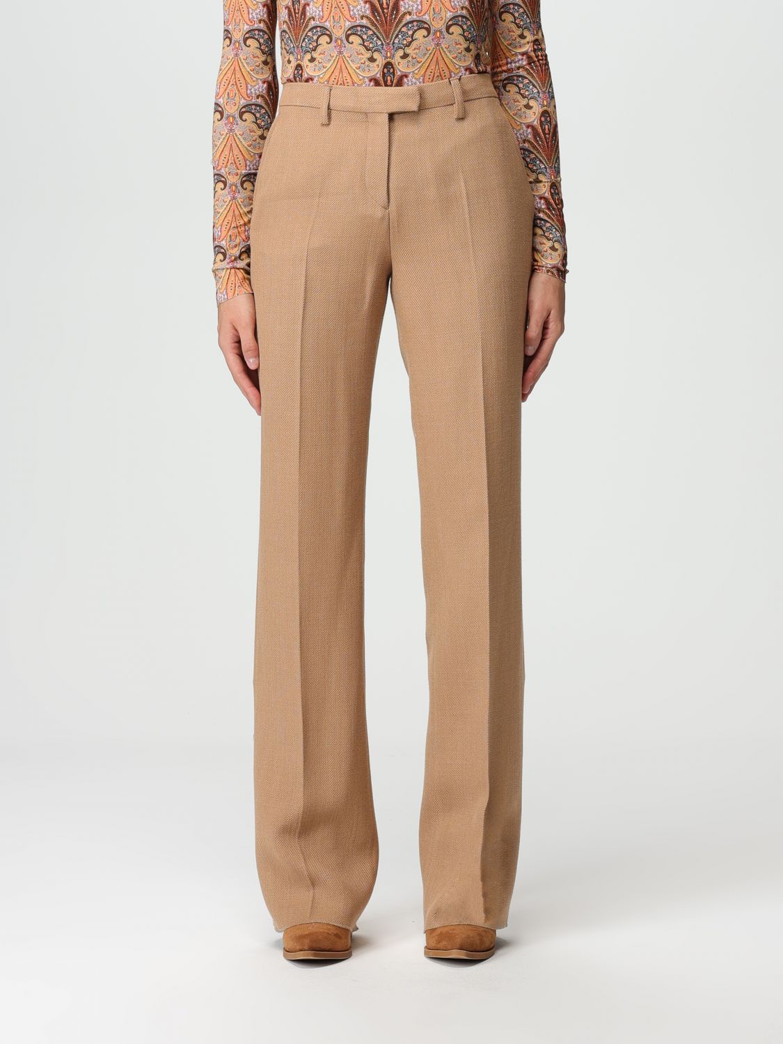 Etro Trousers ETRO Woman colour Beige