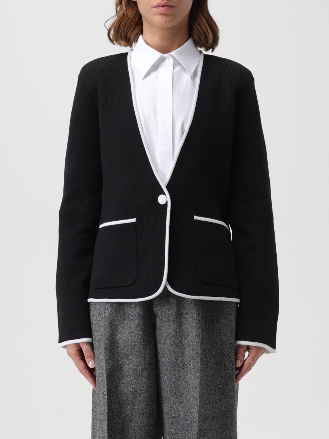 Thom Browne Cardigan THOM BROWNE Woman colour Black