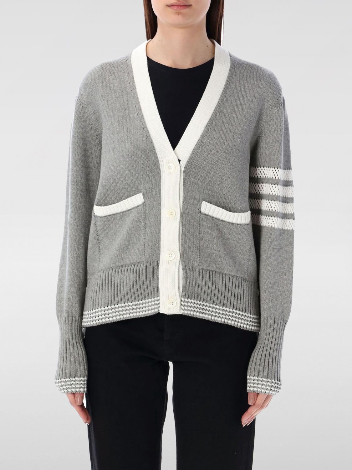 Thom Browne Cardigan THOM BROWNE Woman color Grey