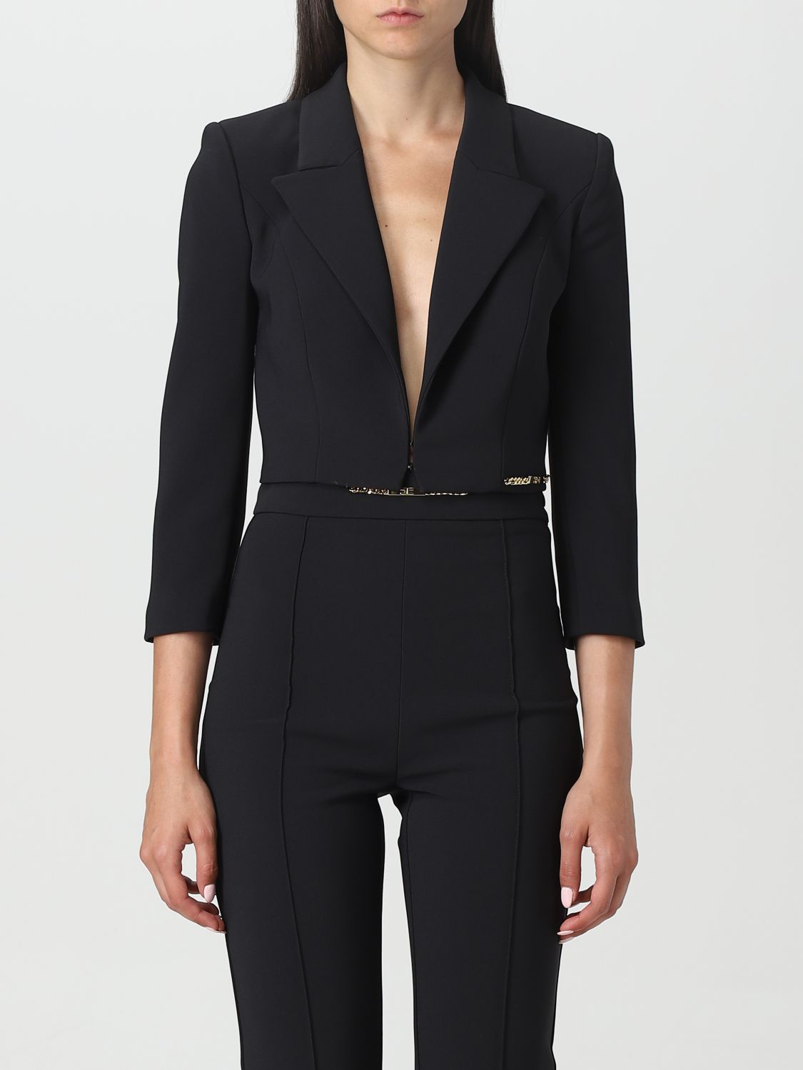 Elisabetta Franchi Blazer ELISABETTA FRANCHI Woman colour Black