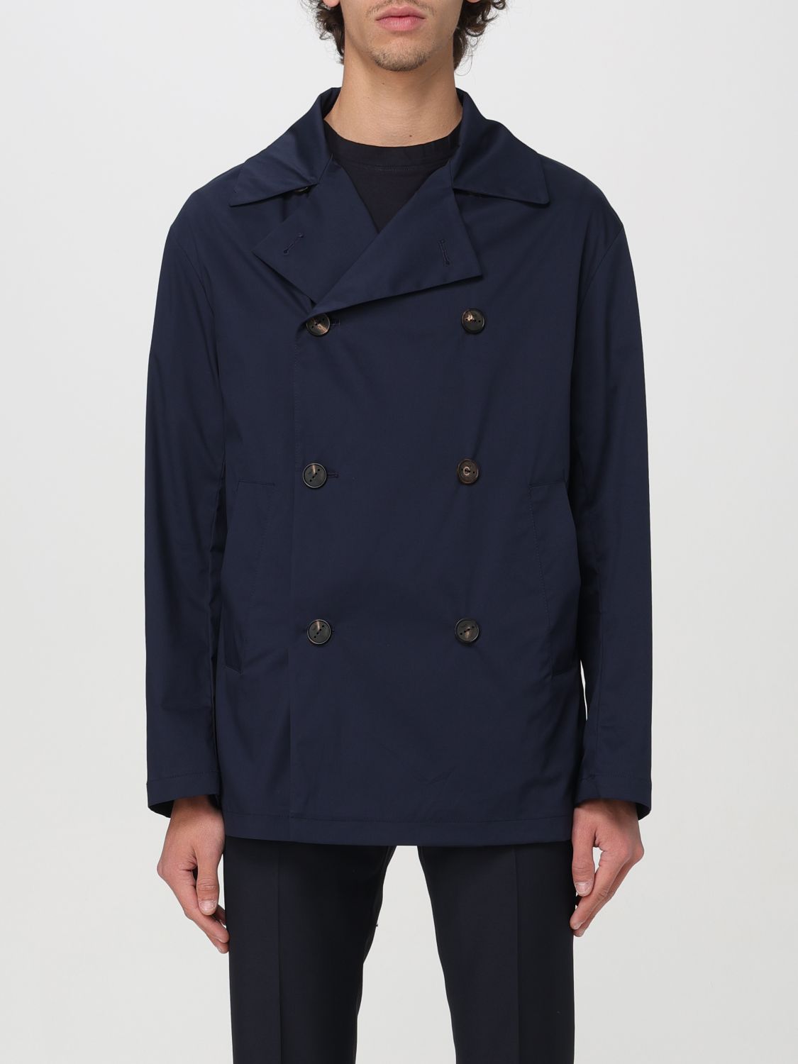 Hevo Trench Coat HEVO Men color Blue