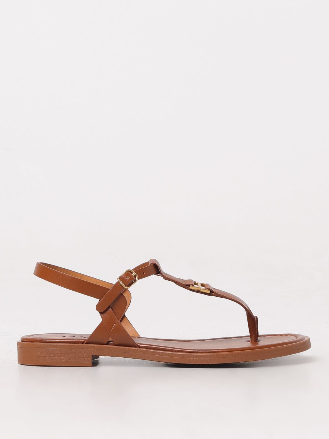 Chloé Flat Sandals CHLOÉ Woman color Brown