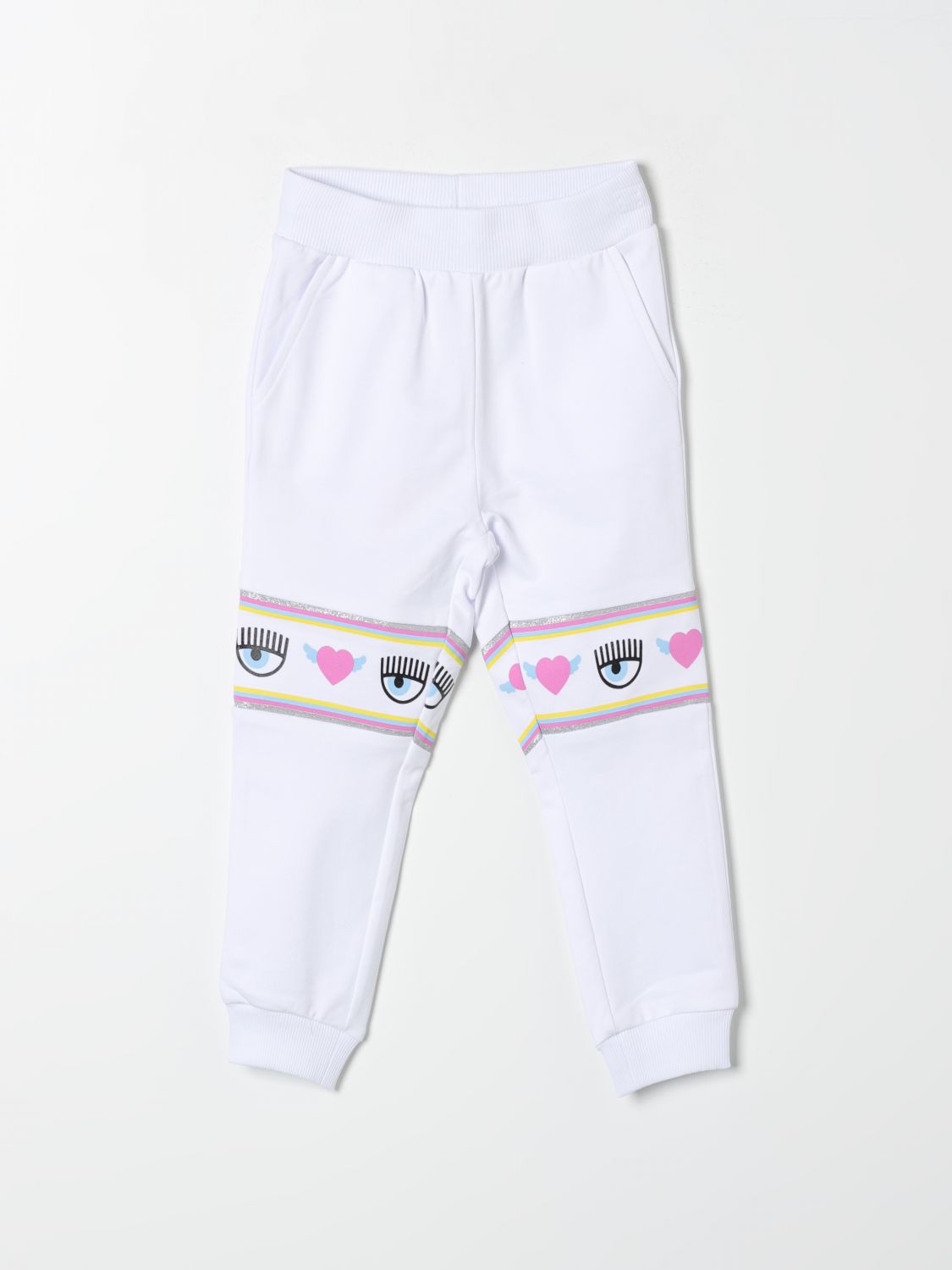 CHIARA FERRAGNI Trousers CHIARA FERRAGNI Kids colour White