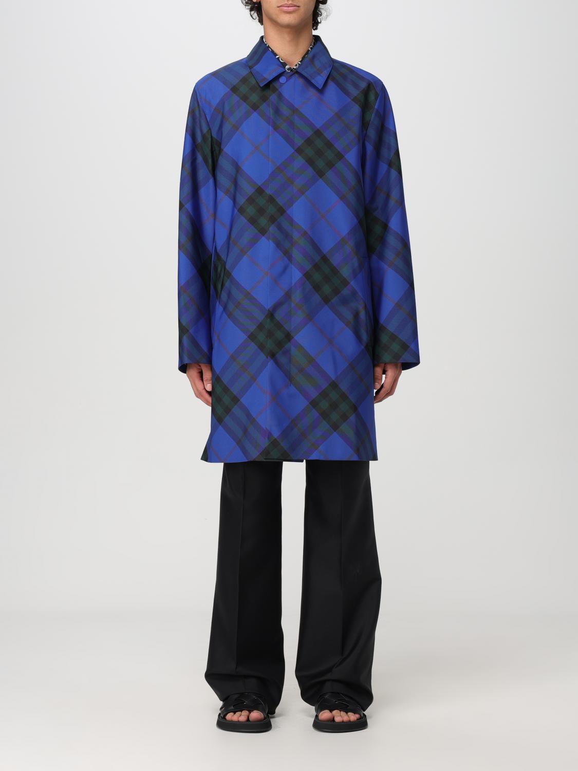 Burberry Coat BURBERRY Men color Blue