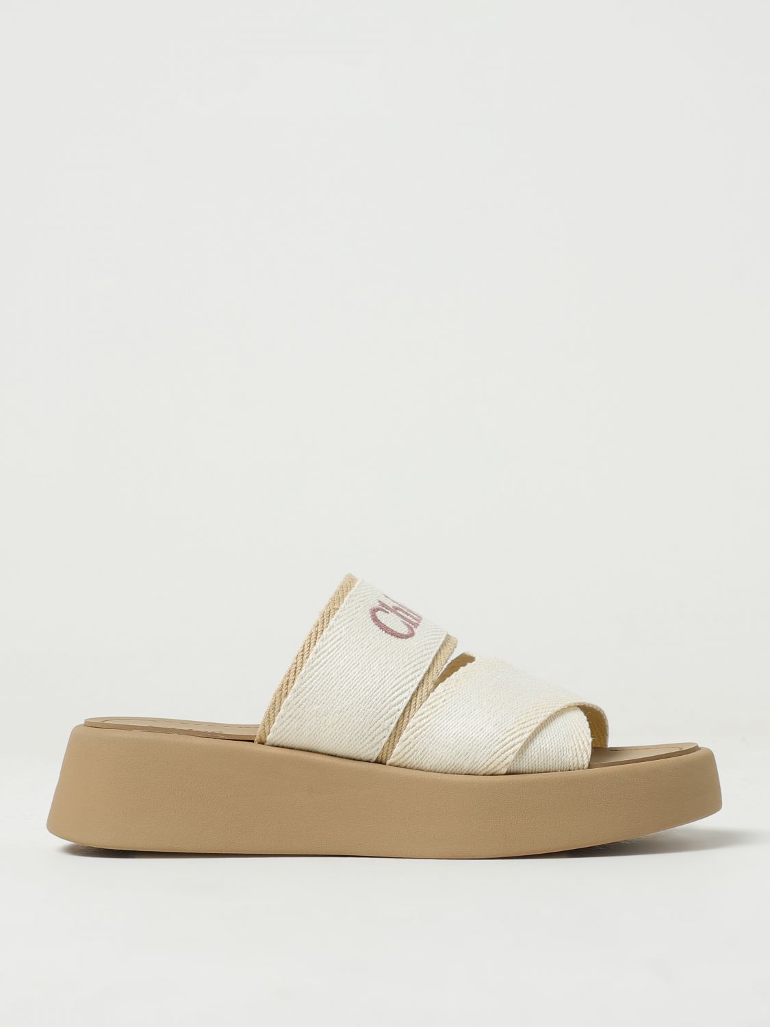 Chloé Flat Sandals CHLOÉ Woman colour Cream