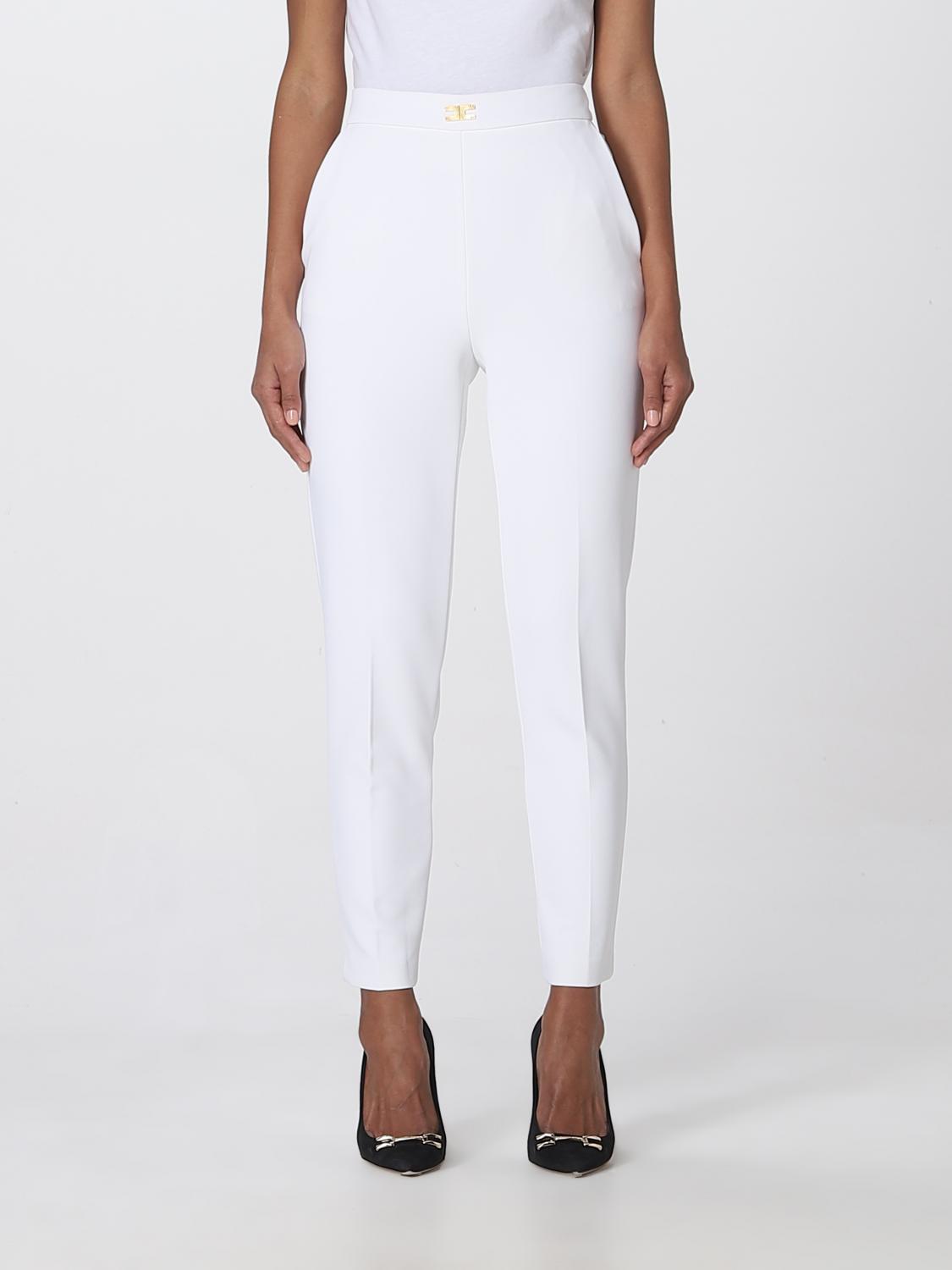 Elisabetta Franchi Trousers ELISABETTA FRANCHI Woman colour White