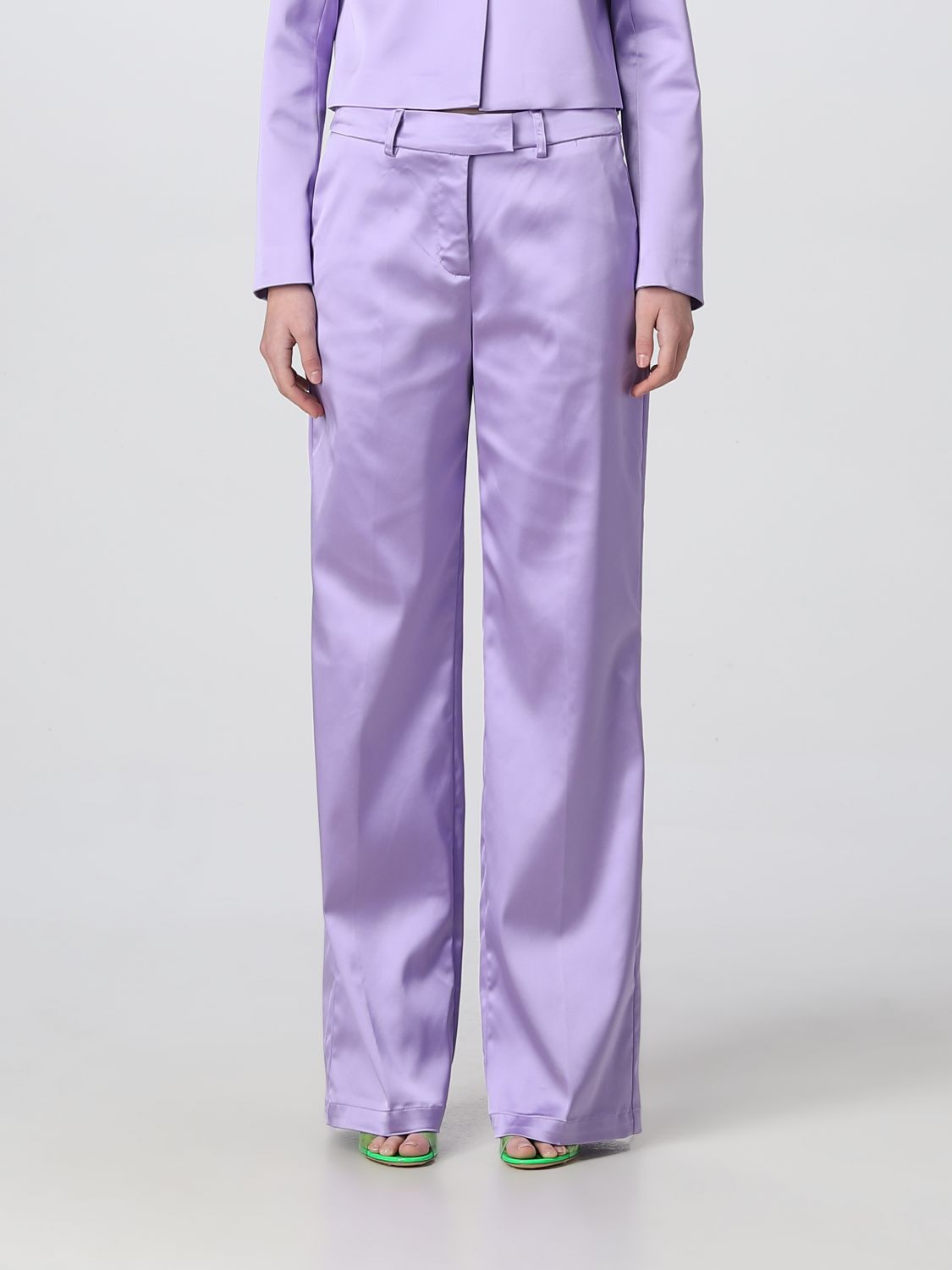 Semicouture Trousers SEMICOUTURE Woman colour Wisteria