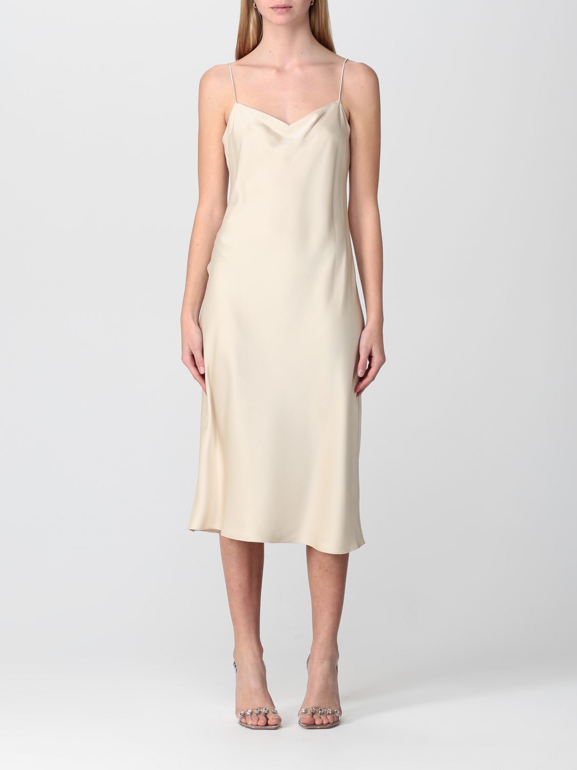 Theory Dress THEORY Woman colour Cream