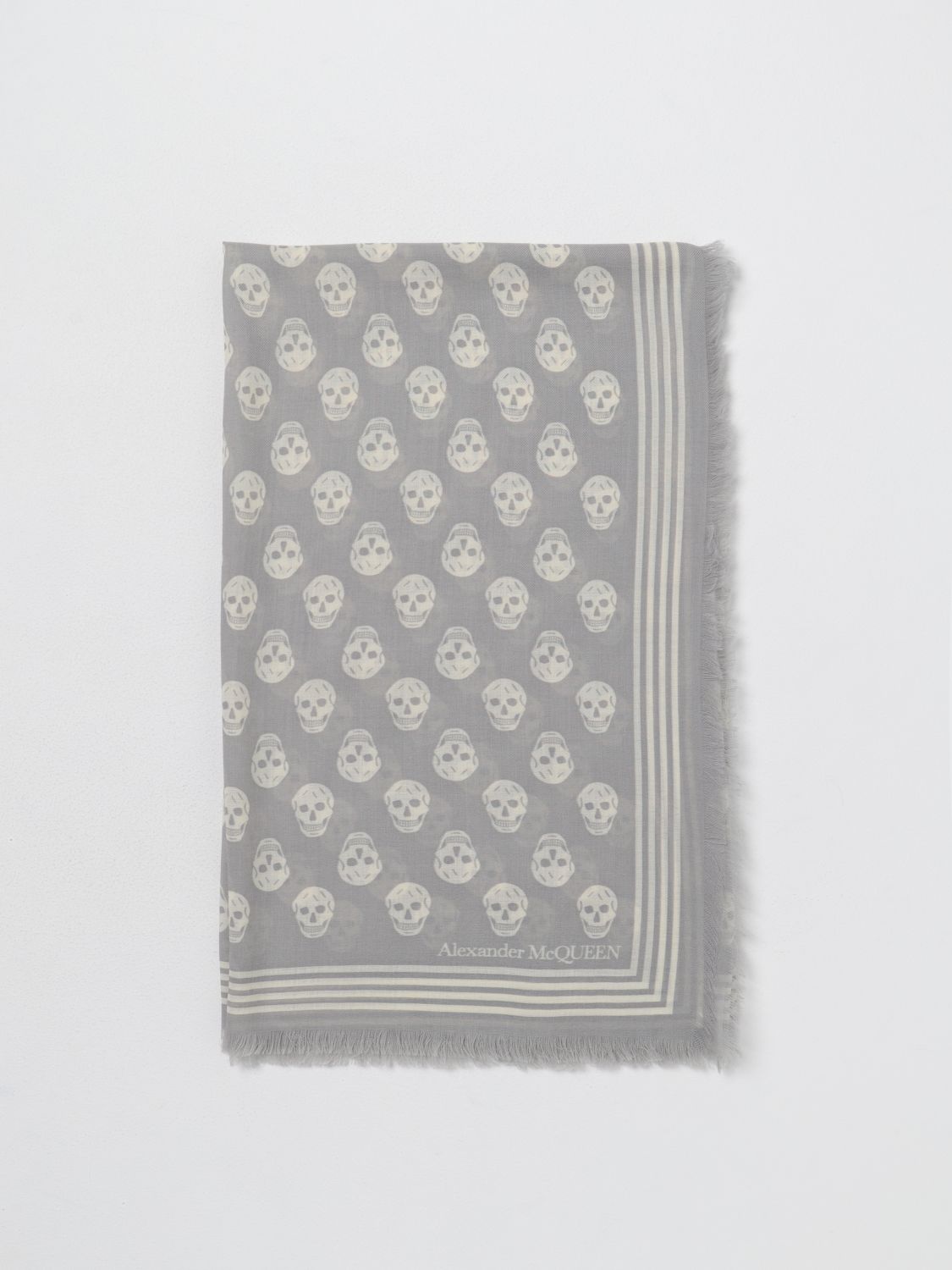 Alexander McQueen Scarf ALEXANDER MCQUEEN Woman colour Grey