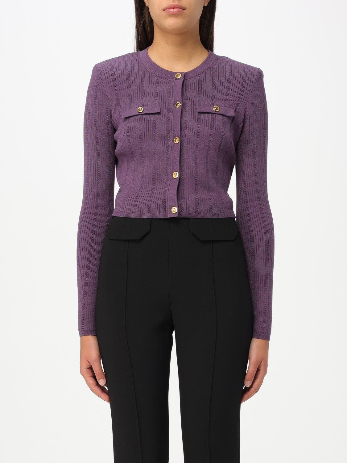 Elisabetta Franchi Cardigan ELISABETTA FRANCHI Woman colour Violet