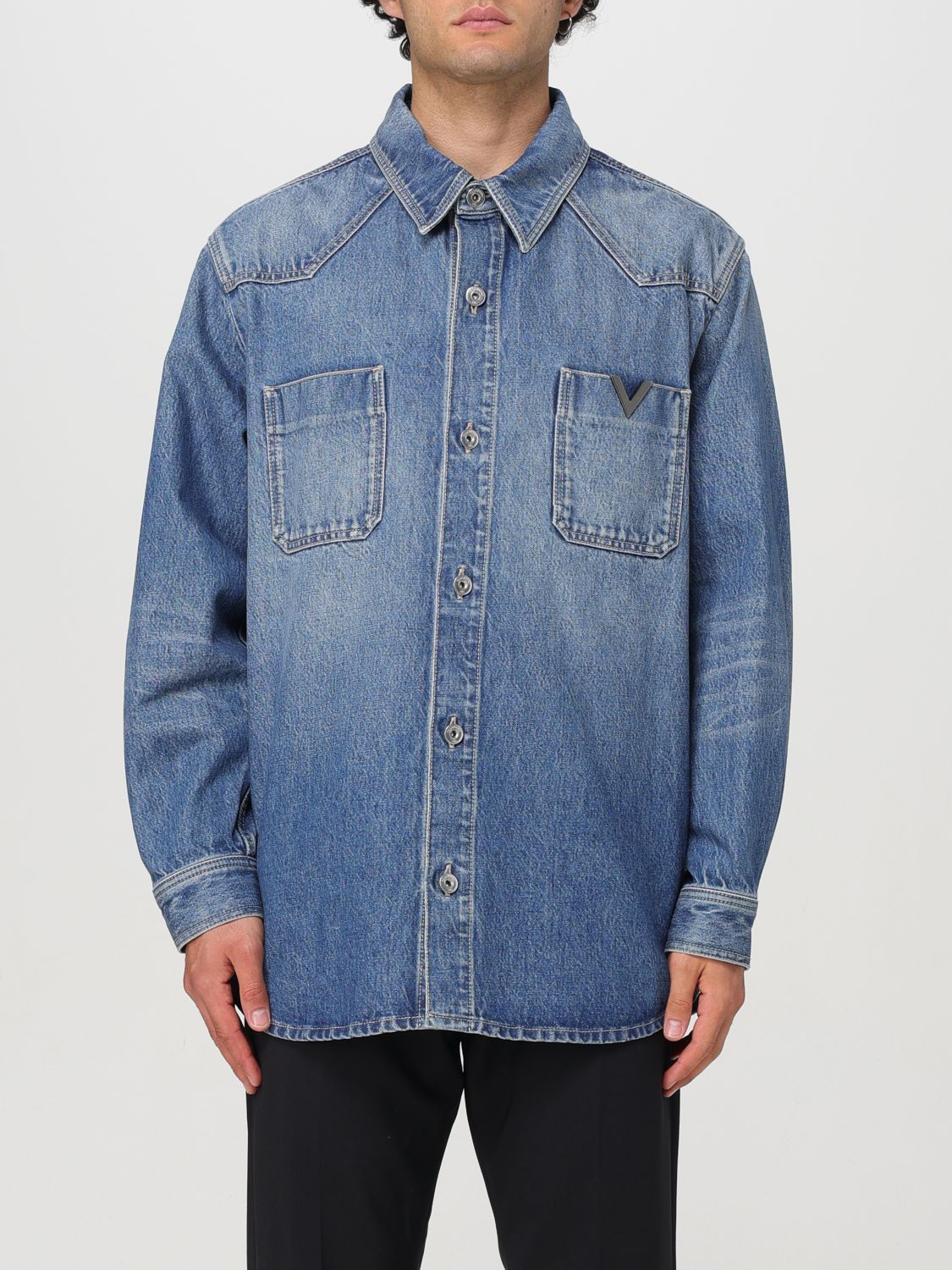 Valentino Shirt VALENTINO Men color Denim