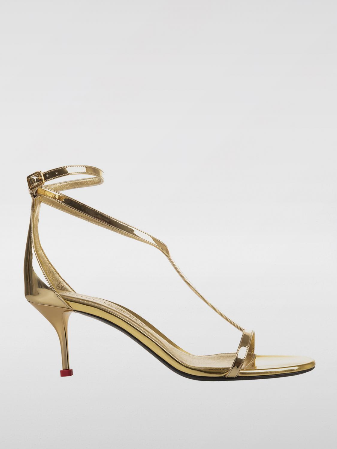 Alexander McQueen Heeled Sandals ALEXANDER MCQUEEN Woman color Gold