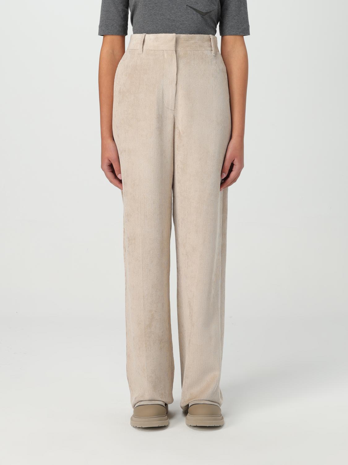 Brunello Cucinelli Trousers BRUNELLO CUCINELLI Woman colour Beige