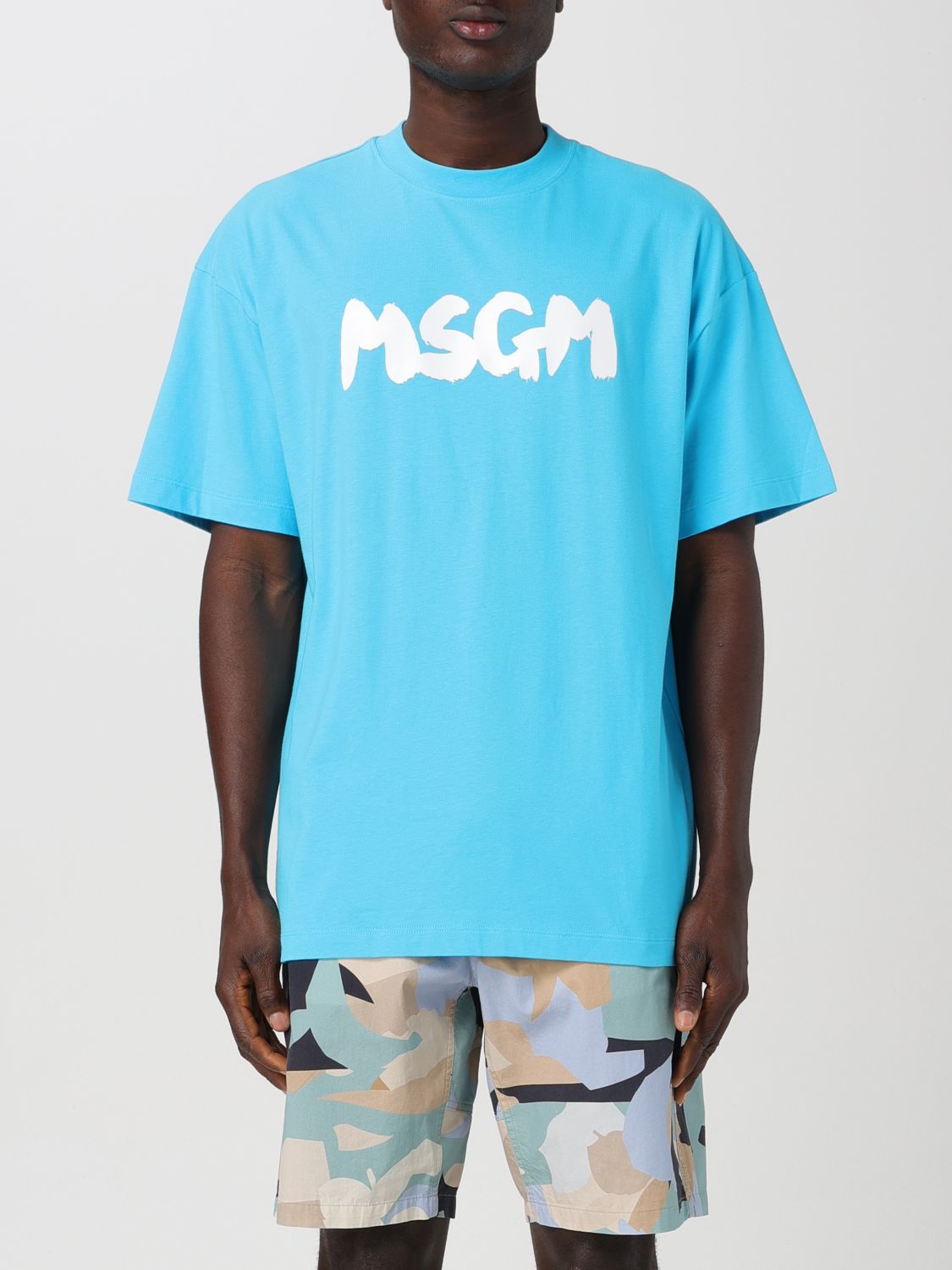 Msgm T-Shirt MSGM Men color Turquoise