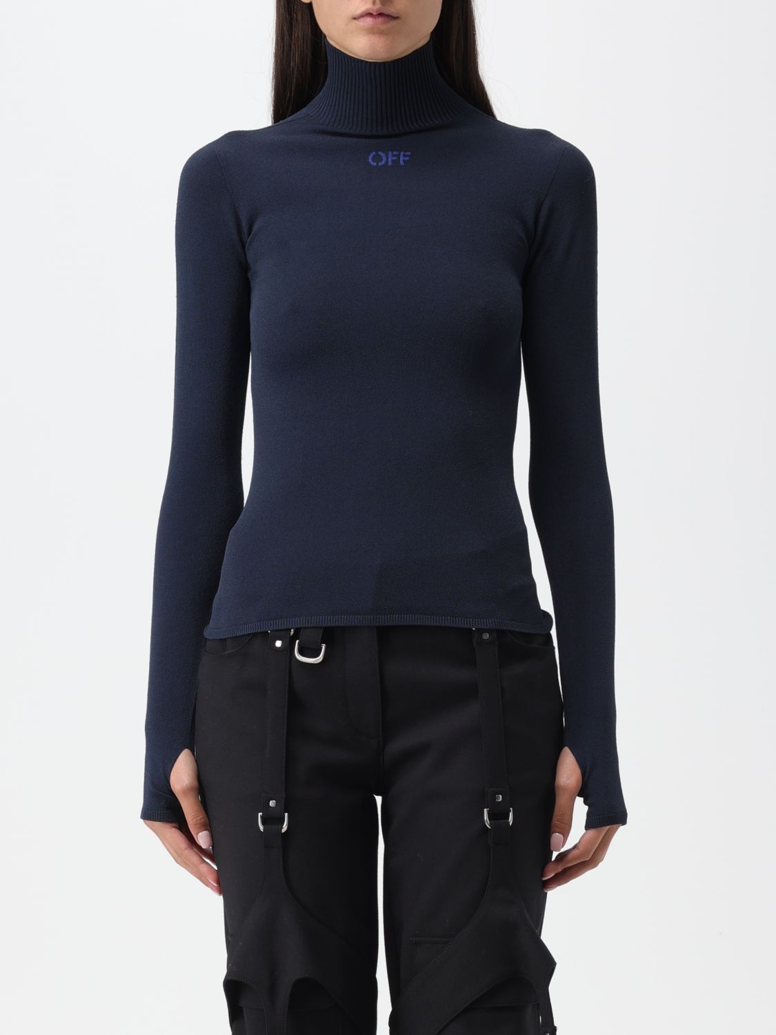 OFF-WHITE Jumper OFF-WHITE Woman colour Cobalt