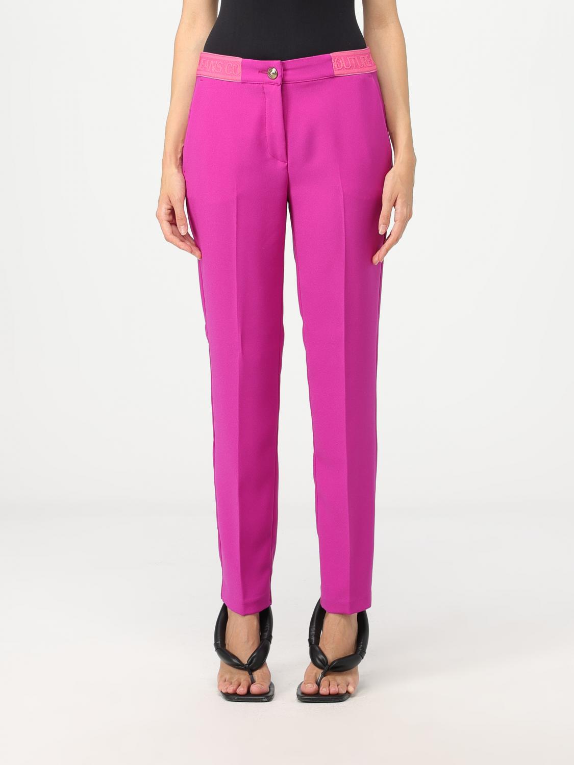 Versace Jeans Couture Trousers VERSACE JEANS COUTURE Woman colour Fuchsia