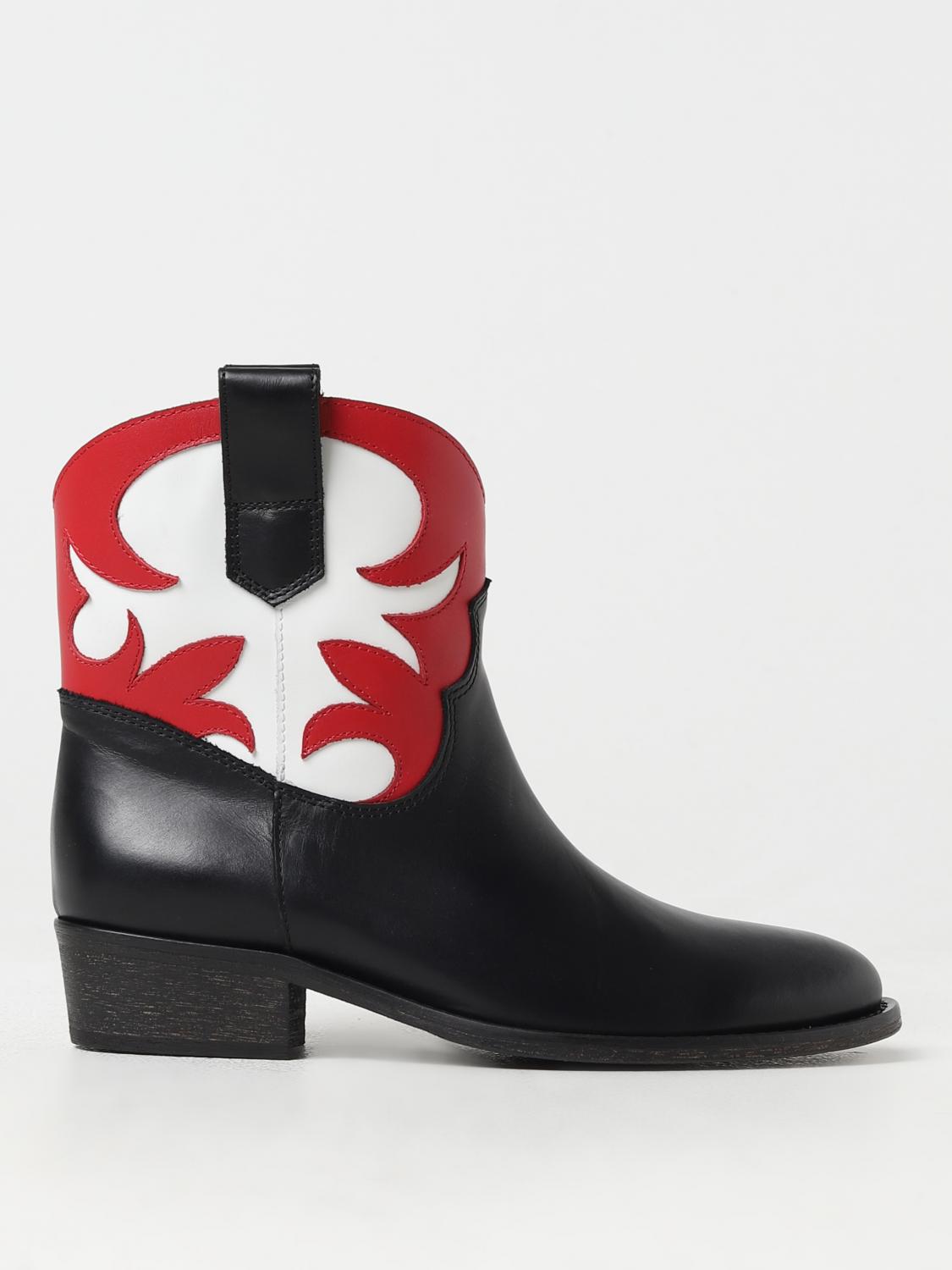 Via Roma 15 Flat Ankle Boots VIA ROMA 15 Woman colour Red