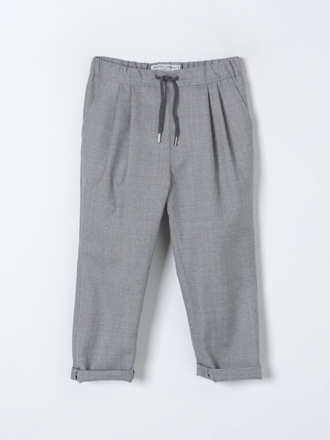 Brunello Cucinelli Trousers BRUNELLO CUCINELLI Kids colour Grey