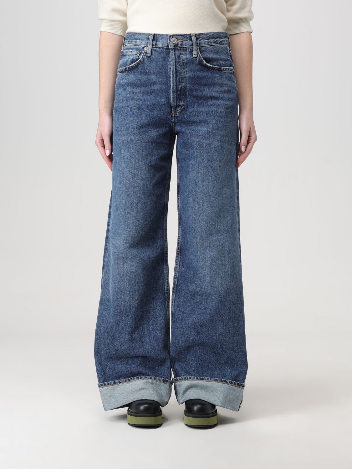 AGOLDE Jeans AGOLDE Woman colour Denim