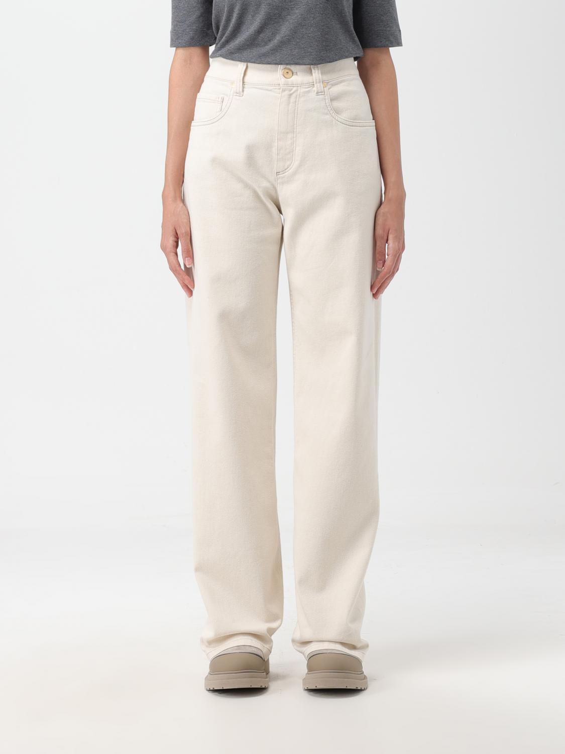 Brunello Cucinelli Trousers BRUNELLO CUCINELLI Woman colour Ecru