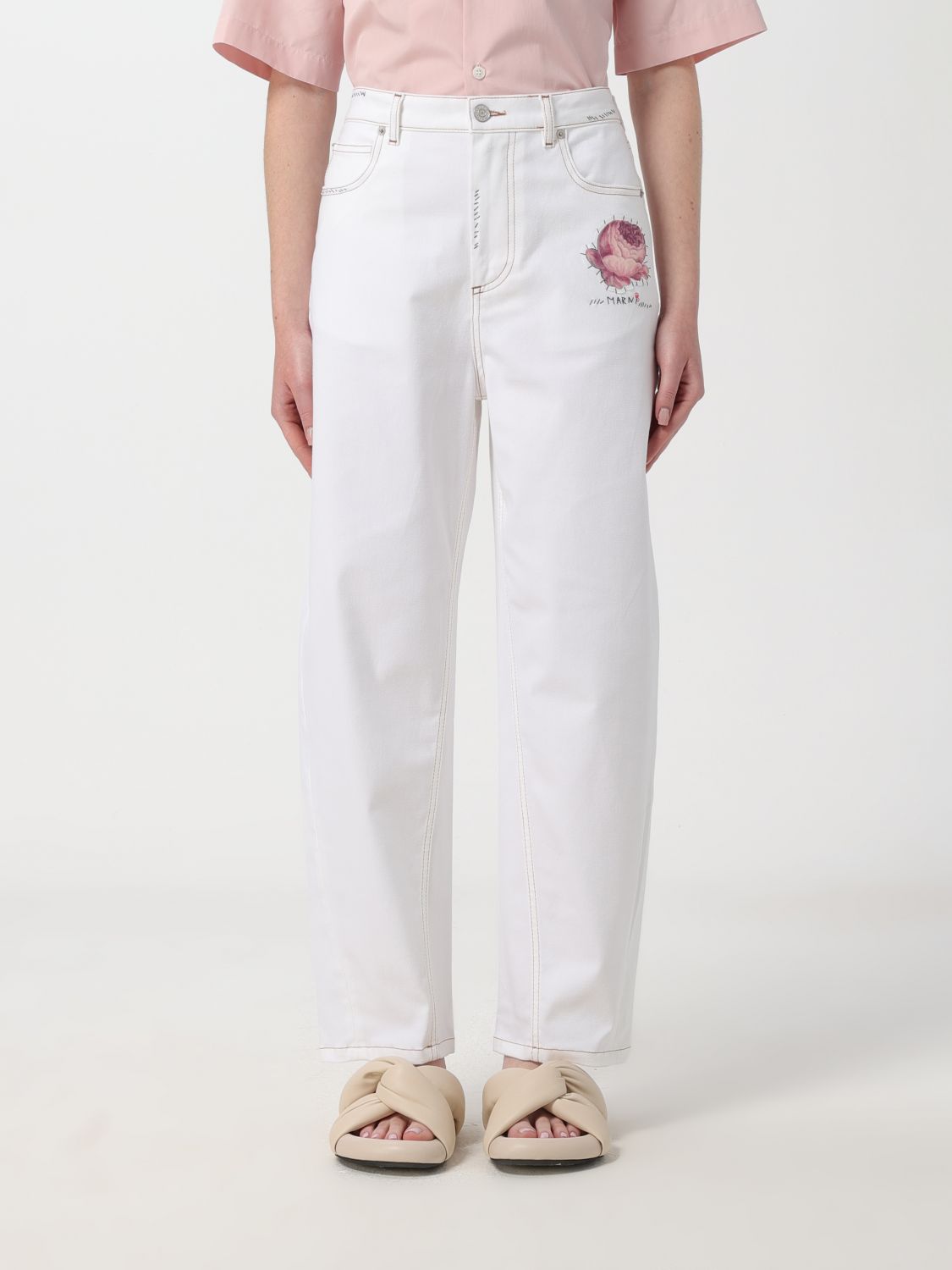 Marni Trousers MARNI Woman colour White