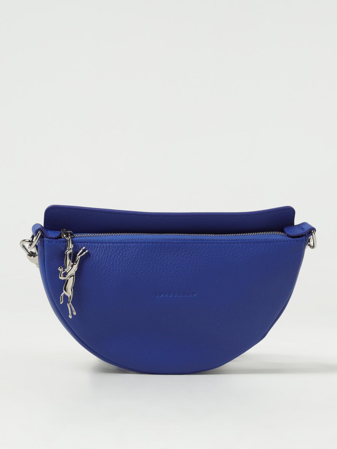  Longchamp Smile S bag in grained leather with shoulder strap