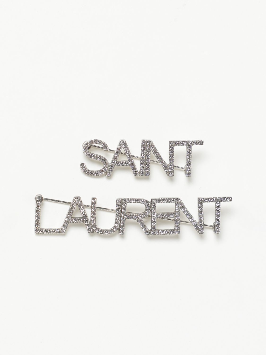 Saint Laurent Brooches SAINT LAURENT Woman colour Silver