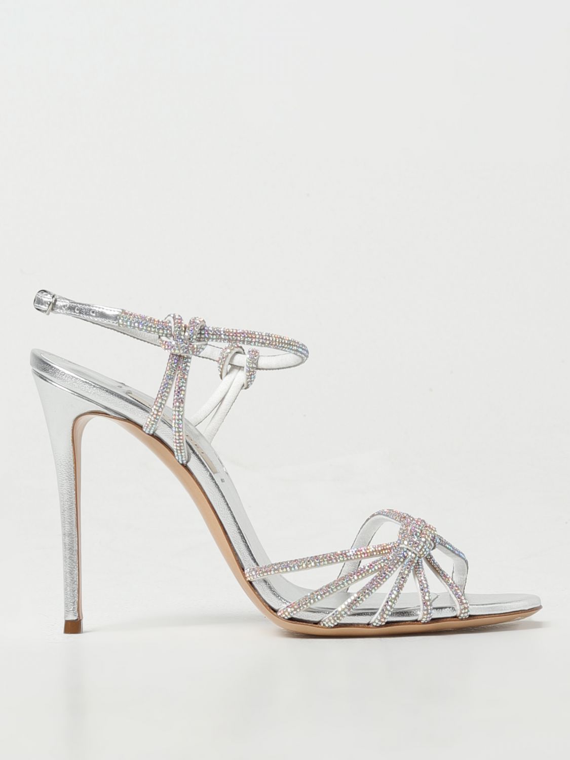 Casadei Heeled Sandals CASADEI Woman colour Silver